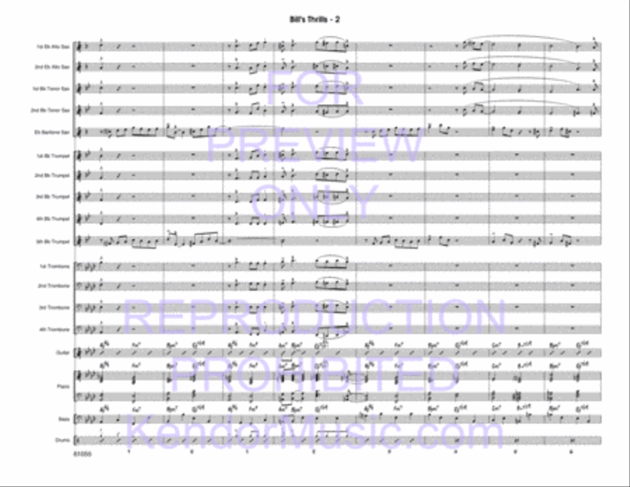 Bill's Thrills Jazz Ensemble scores gallery preview page 3