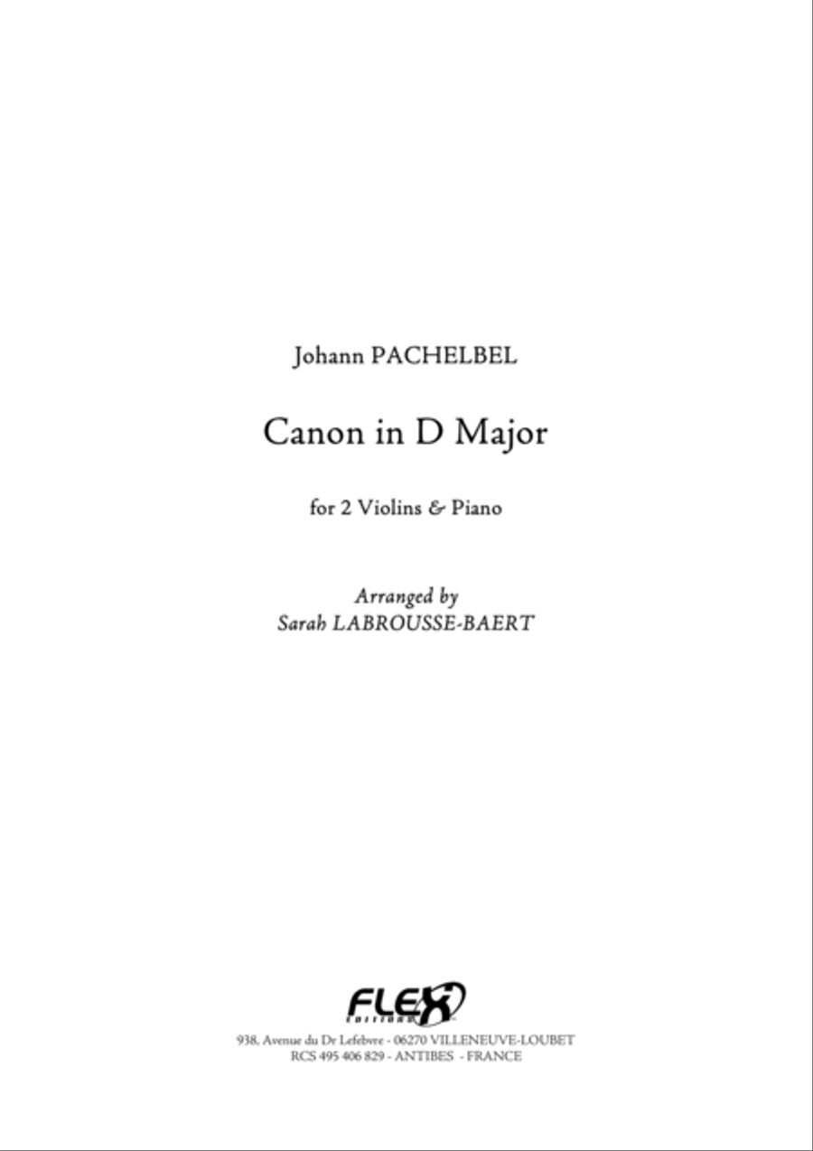 Canon in D Major Violin scores gallery preview page 1