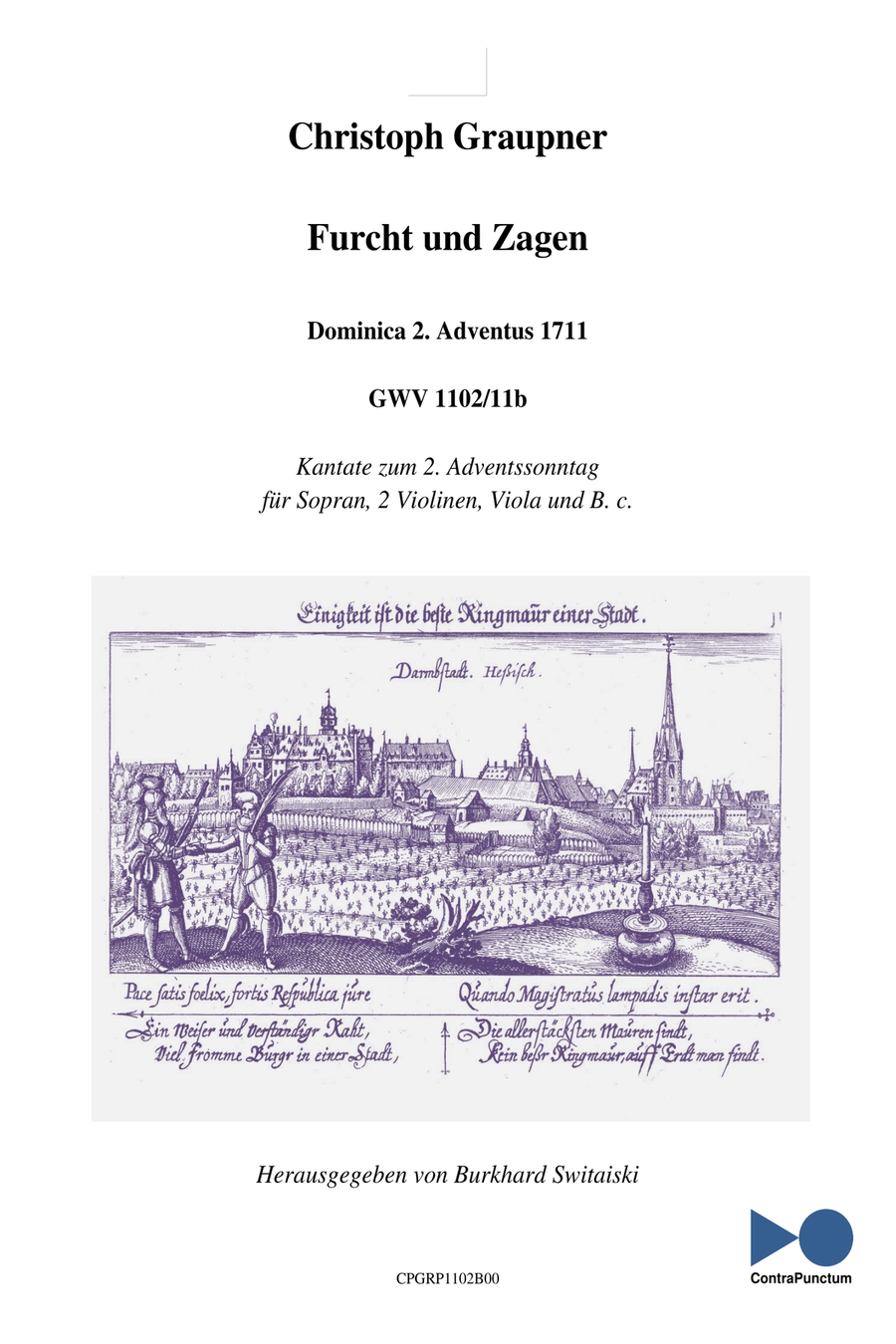 Graupner Christoph Cantata Furcht und Zagen GWV 1102/11b Small Ensemble scores gallery preview page 1