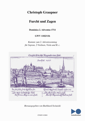Graupner Christoph Cantata Furcht und Zagen GWV 1102/11b