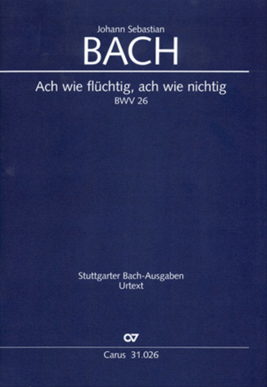 Ah, how fleeting, ah, how futile (Ach wie fluchtig, ach wie nichtig) 4-Part scores gallery preview page 1