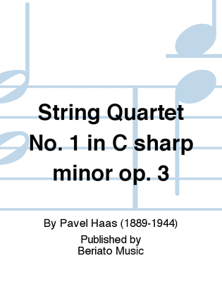 Book cover for String Quartet No. 1 in C sharp minor op. 3