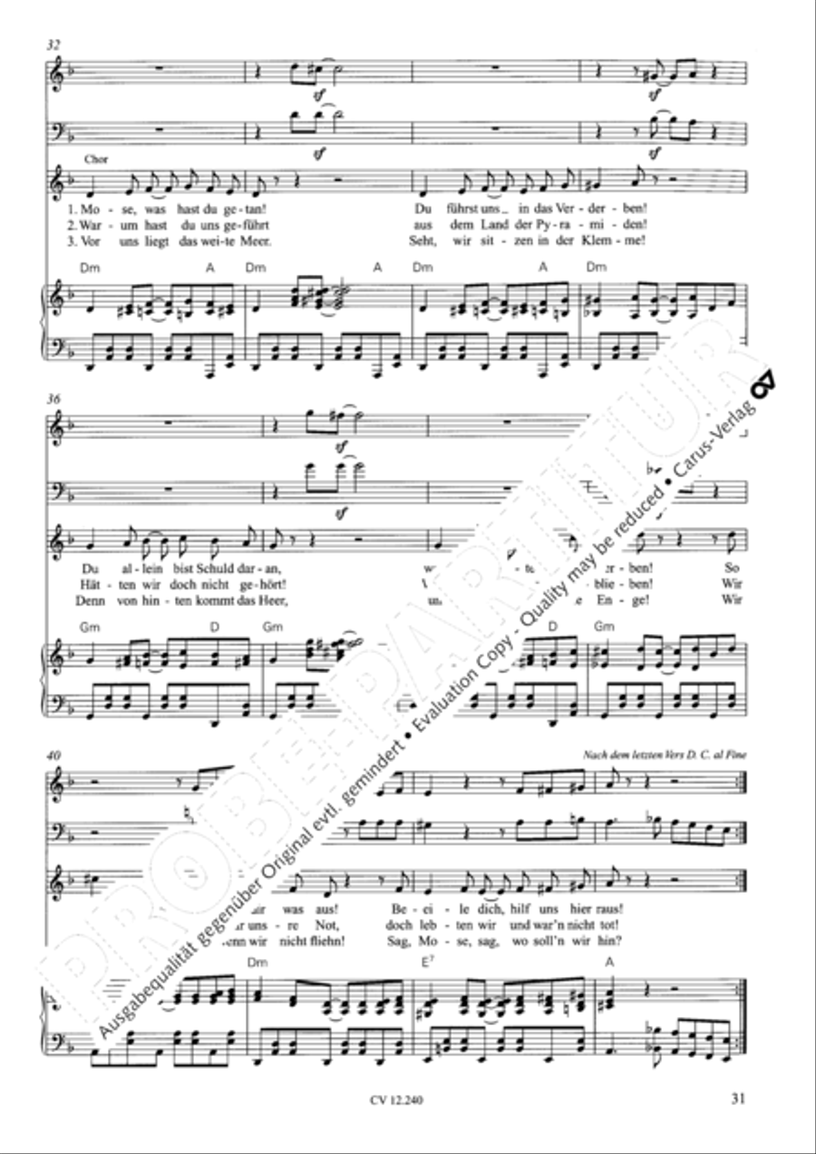 Israel in Agypten Children's Choir scores gallery preview page 32