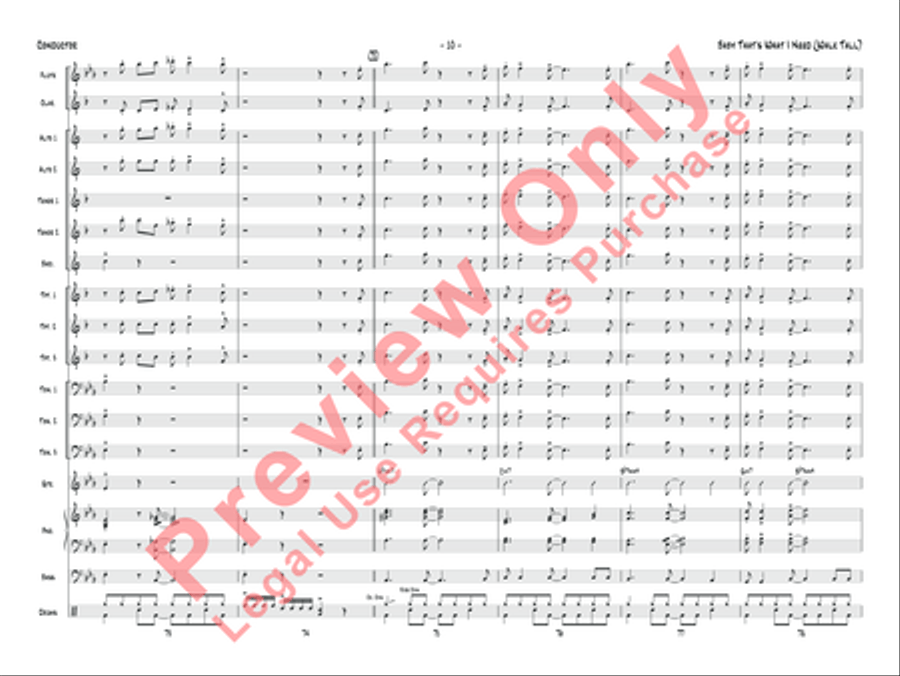 Baby That's What I Need (Walk Tall) Jazz Ensemble scores gallery preview page 11