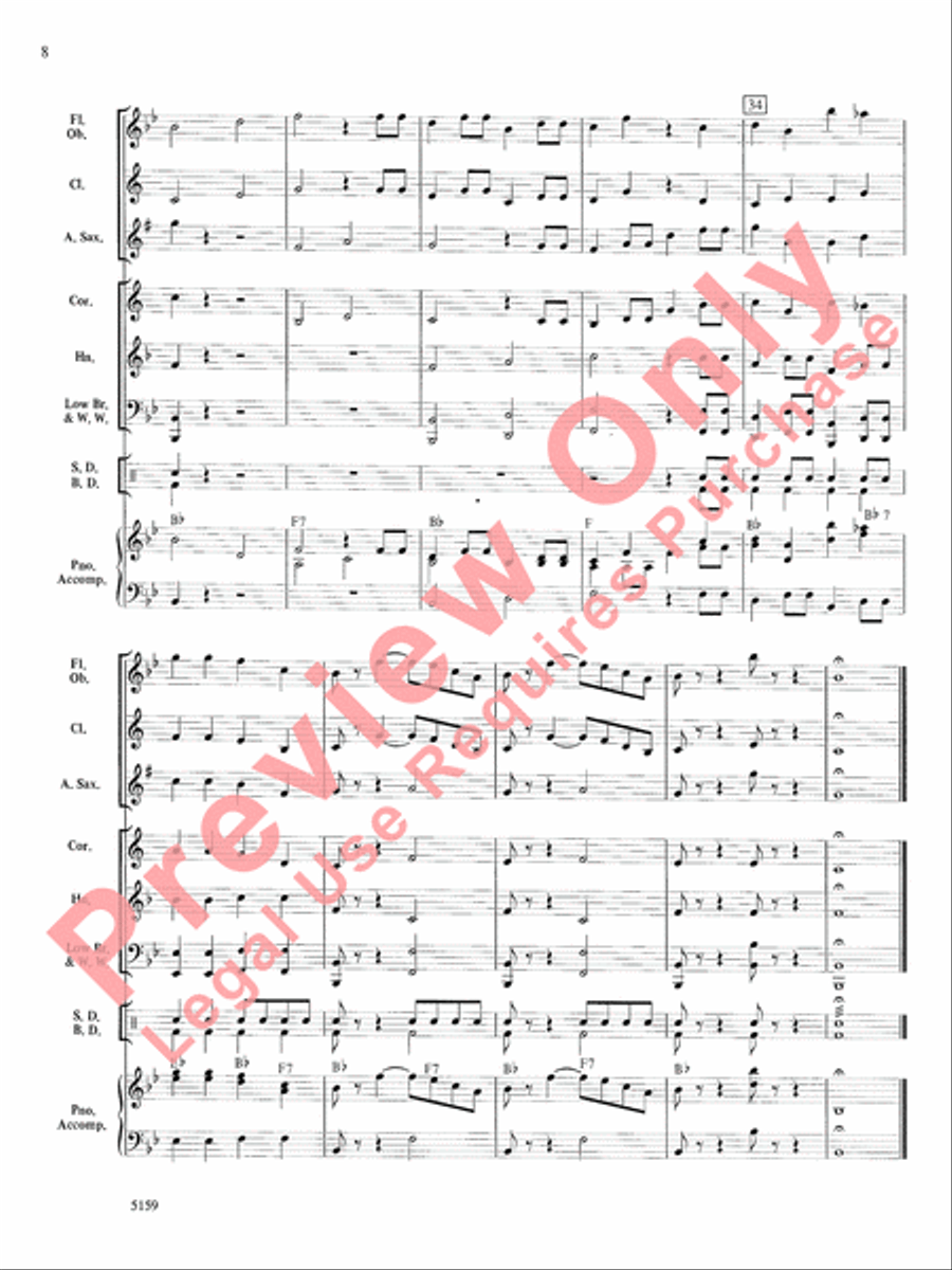 Mozart Serenade and Dance Concert Band scores gallery preview page 9