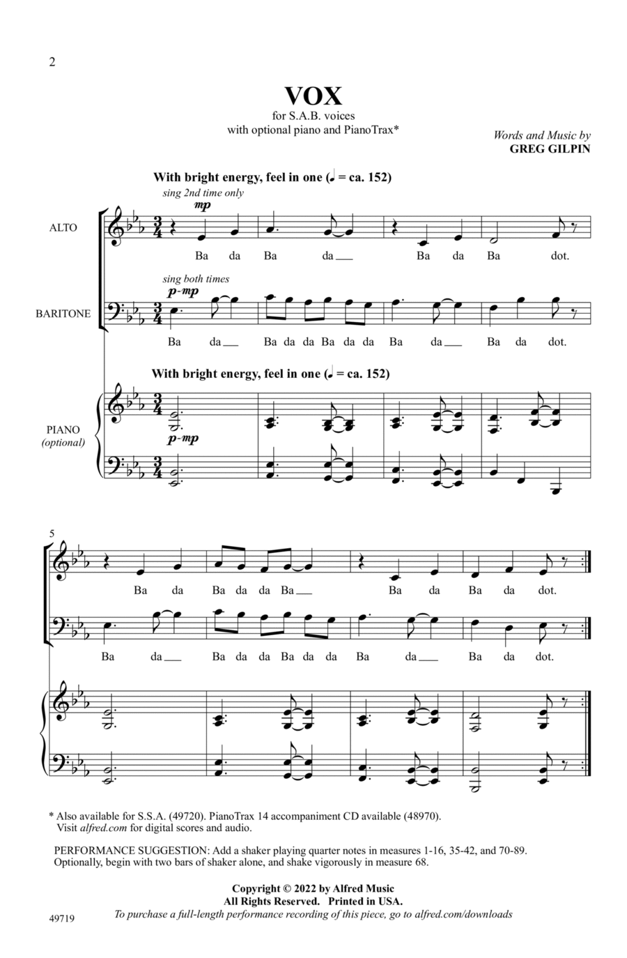Vox Vox Choir scores gallery preview page 1