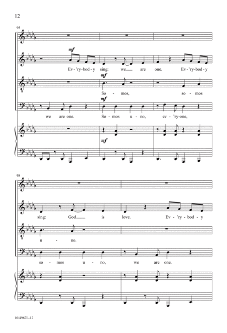 Somos Uno Somos Uno 4-Part scores gallery preview page 12