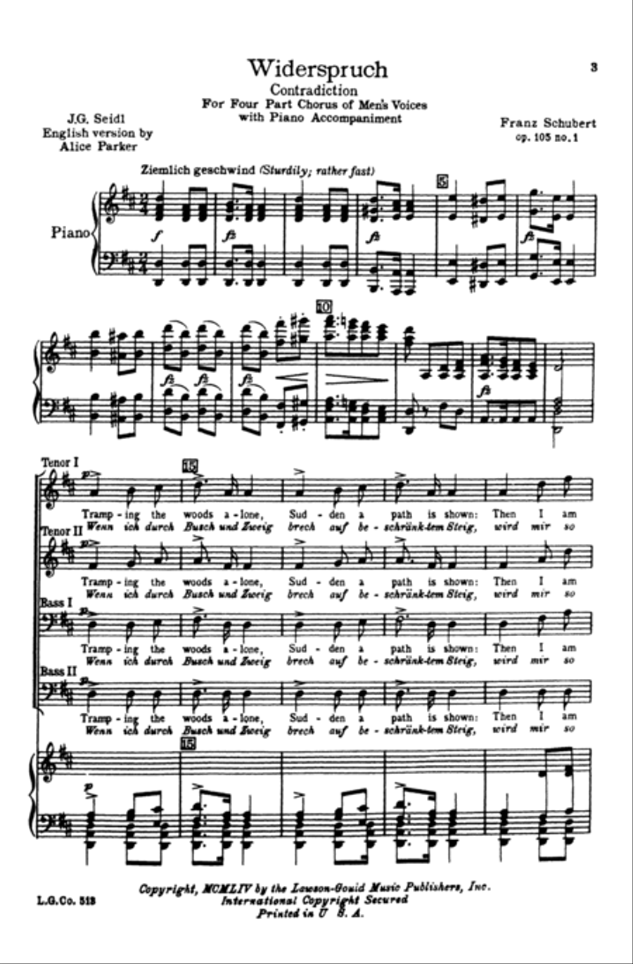 Widerspruch Men's Choir scores gallery preview page 16