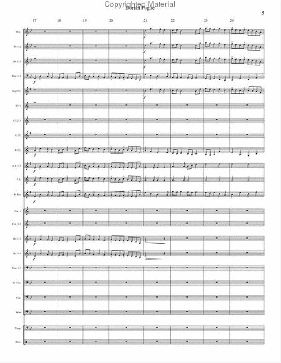 Dorian Fugue Concert Band scores gallery preview page 5