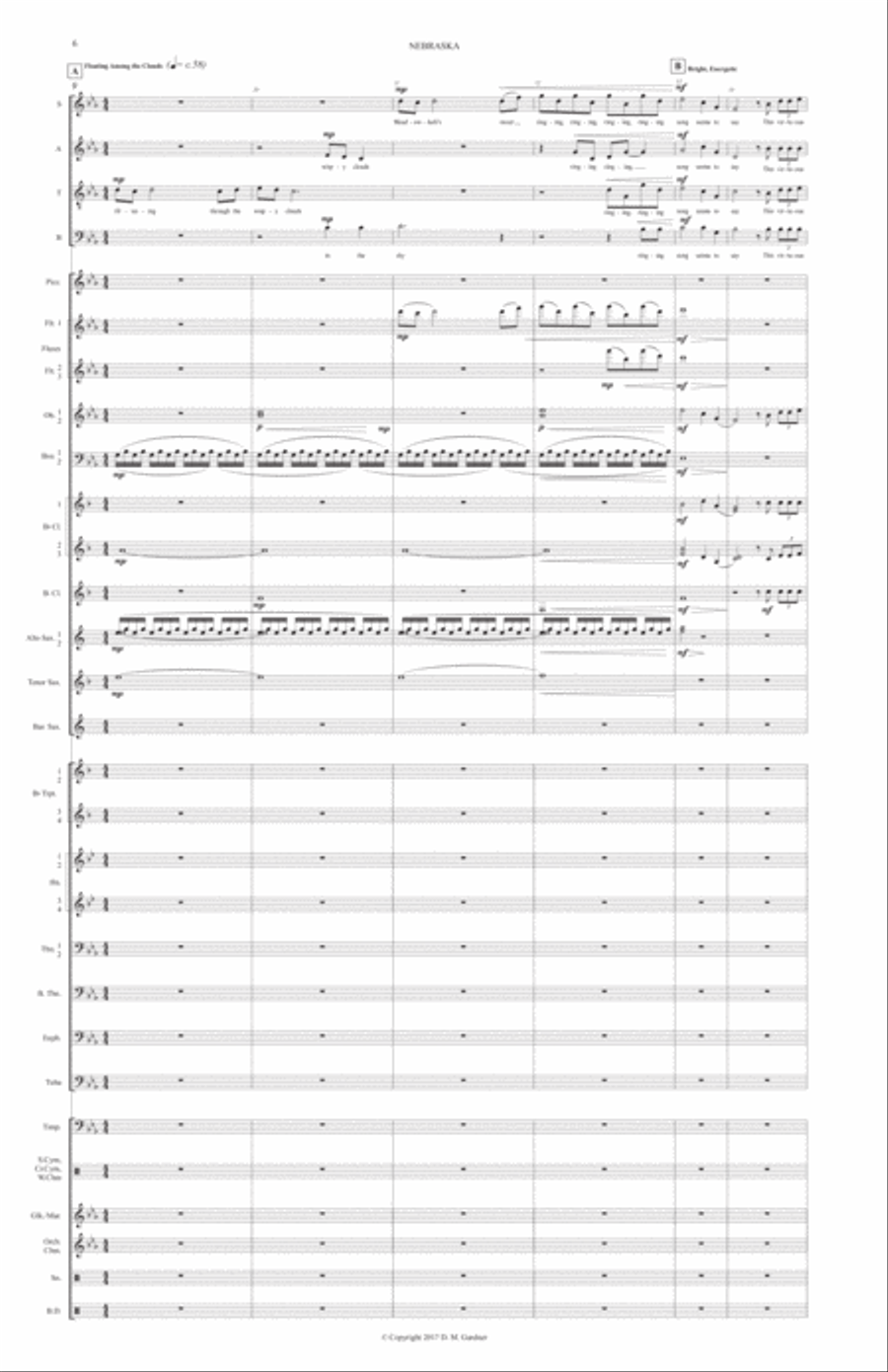 Nebraska - My Heartland (FULL SCORE) Choir scores gallery preview page 6