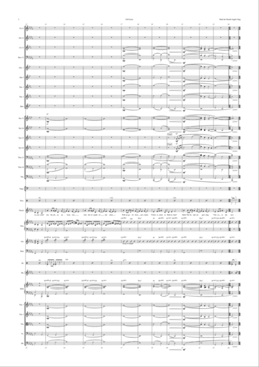 Hark The Herald Angels Sing. Female Voice(s) with Big Band or Pops Orchestra Key of Db major Full Orchestra scores gallery preview page 2