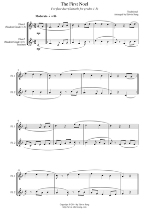 The First Noel (for flute duet, suitable for grades 1-5)