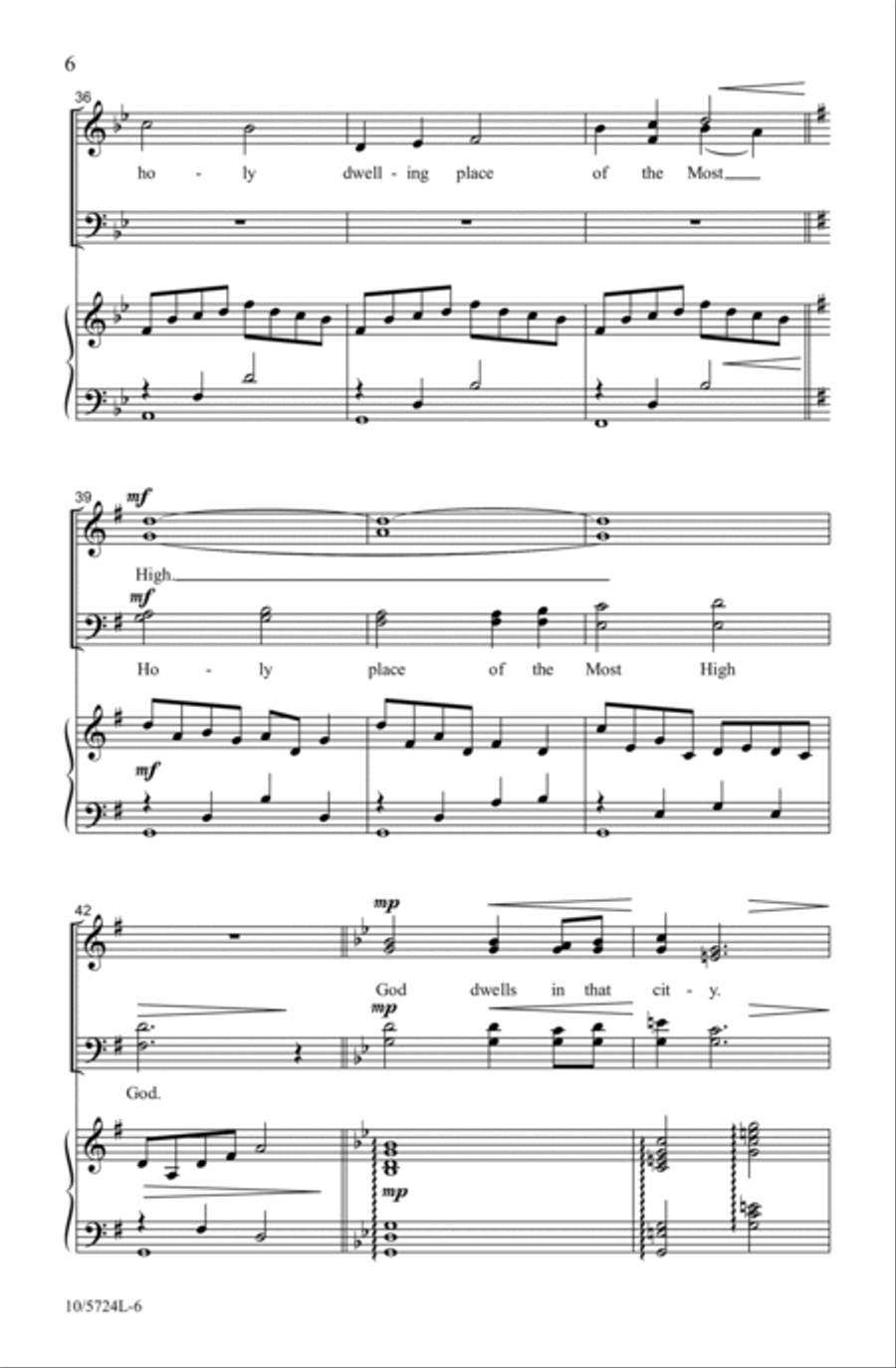 Psalm 46 Psalm 46 4-Part scores gallery preview page 6