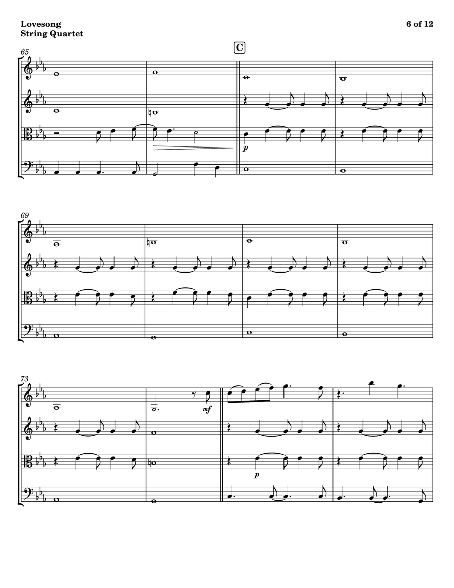 Lovesong Lovesong String Quartet scores gallery preview page 6