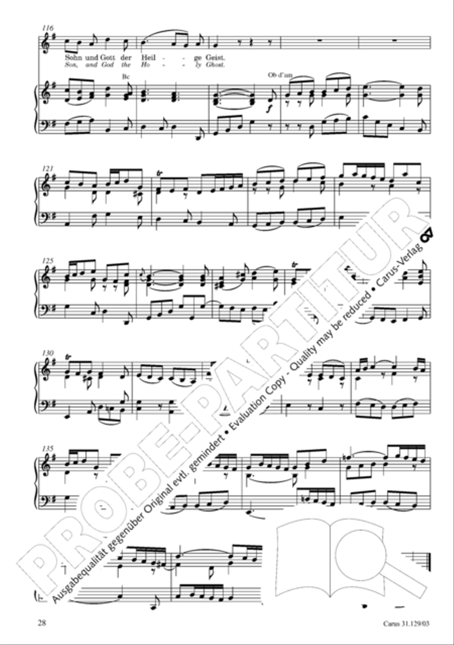 All glory to the Lord, our God (Gelobet sei der Herr, mein Gott) 4-Part scores gallery preview page 31