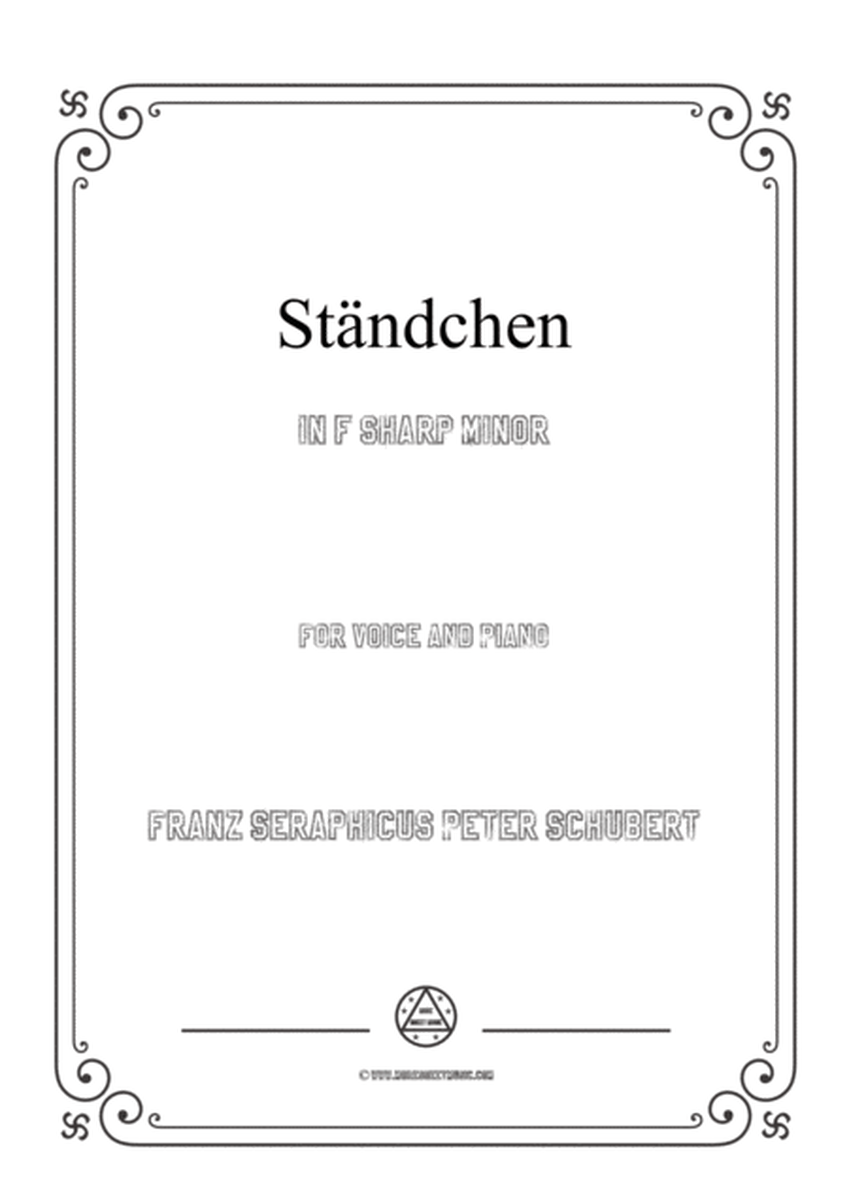 Schubert-Ständchen in f sharp minor,for voice and piano image number null