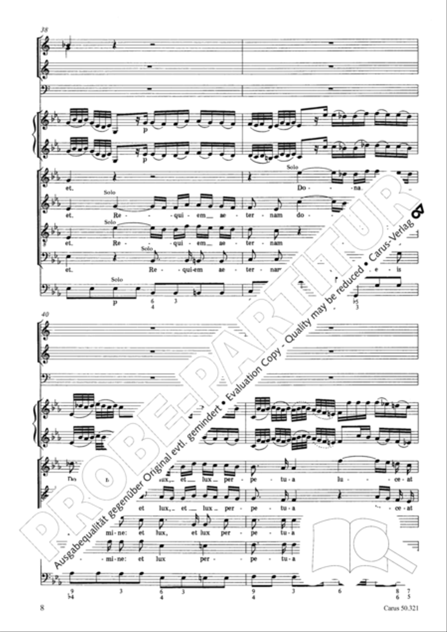 Requiem in C minor 4-Part scores gallery preview page 14
