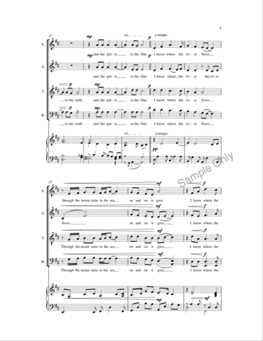 Who Knows Where The Seasons Go 4-Part scores gallery preview page 5