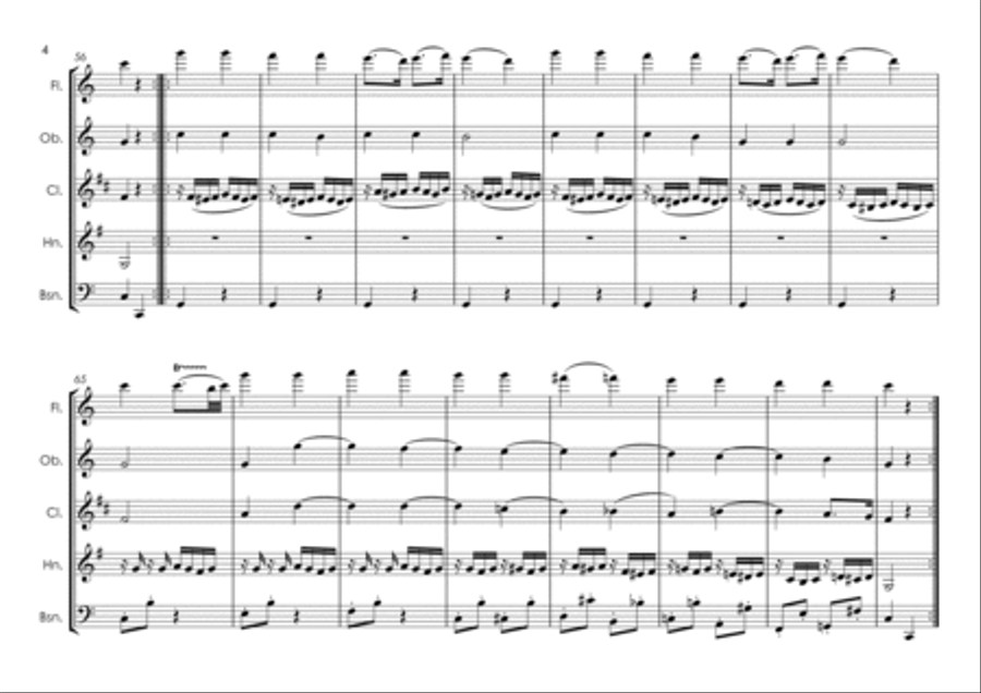 12 Variations on ’Twinkle Twinkle Little Star’ "Ah, vous dirai-je maman" (K.265/300e) - wind quintet image number null