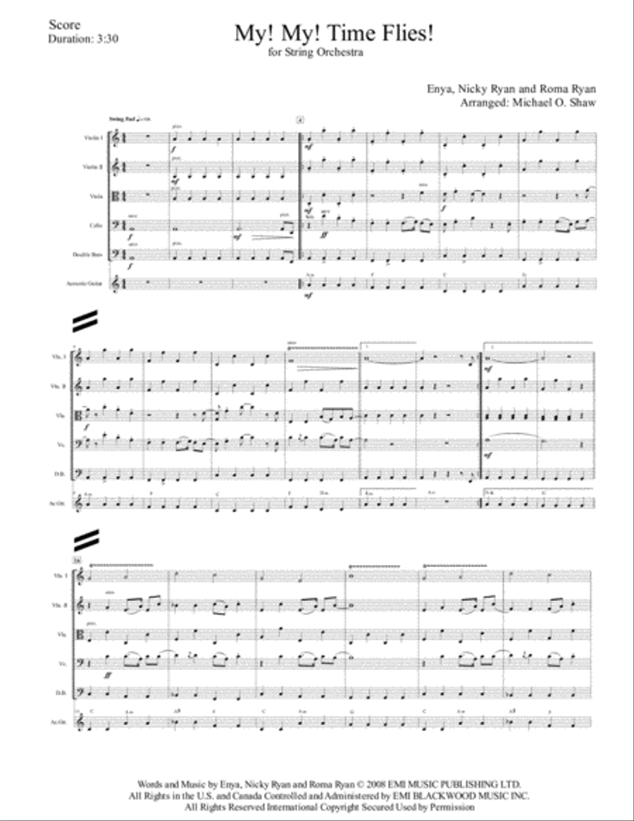 My! My! Time Flies! String Orchestra scores gallery preview page 2
