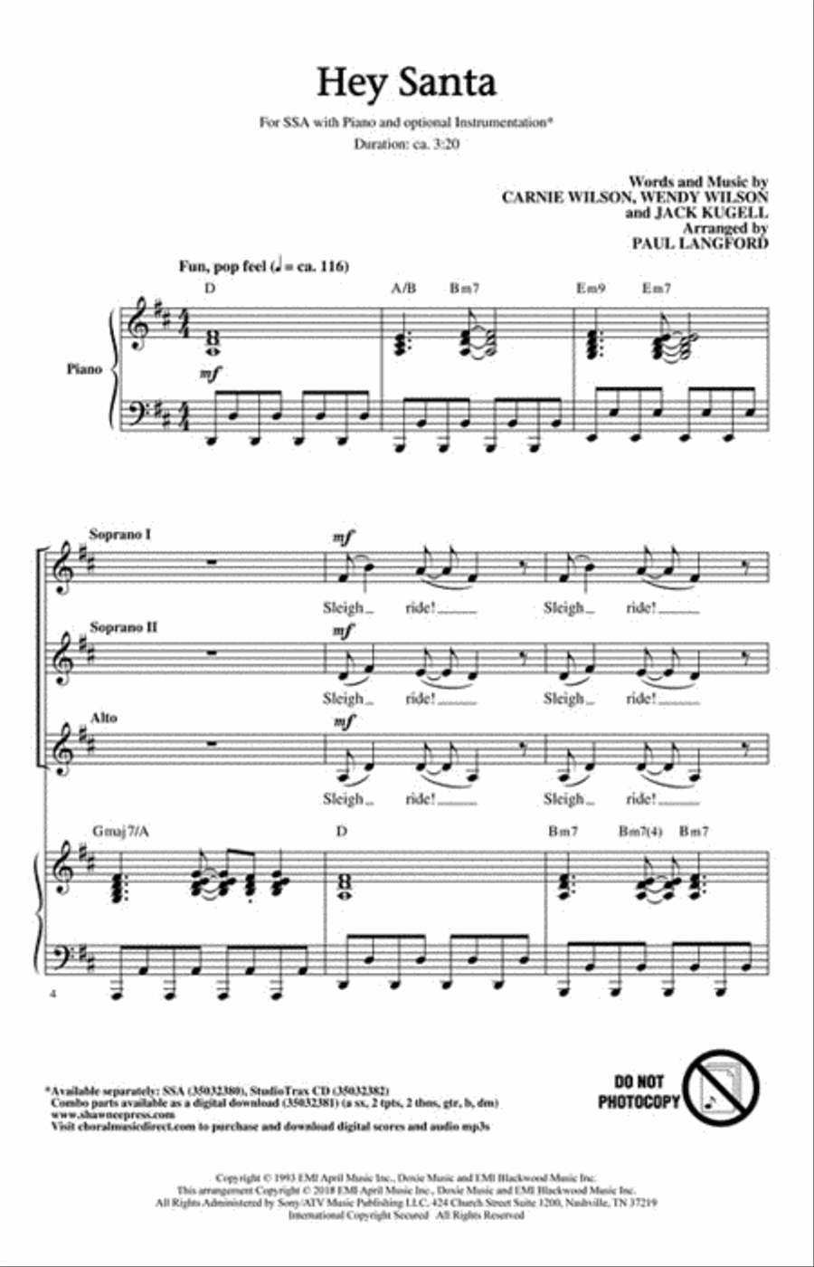 Hey Santa Choir scores gallery preview page 2