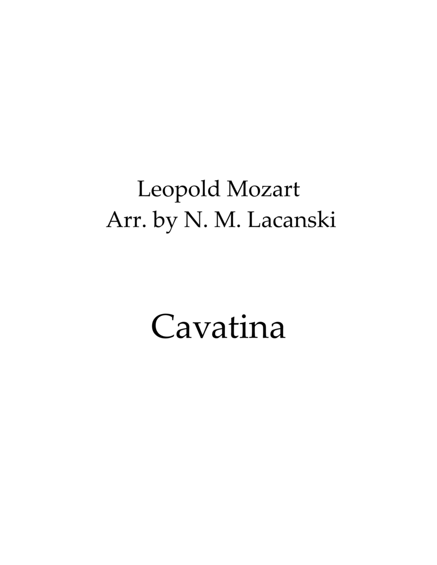 Cavatina Clarinet Solo scores gallery preview page 1