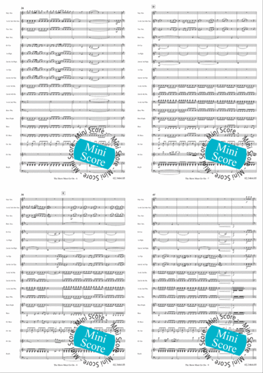 The Show must go On Fanfare Band scores gallery preview page 4