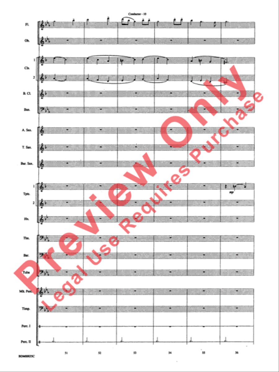 Tribal War Chant Tribal War Chant Concert Band scores gallery preview page 13
