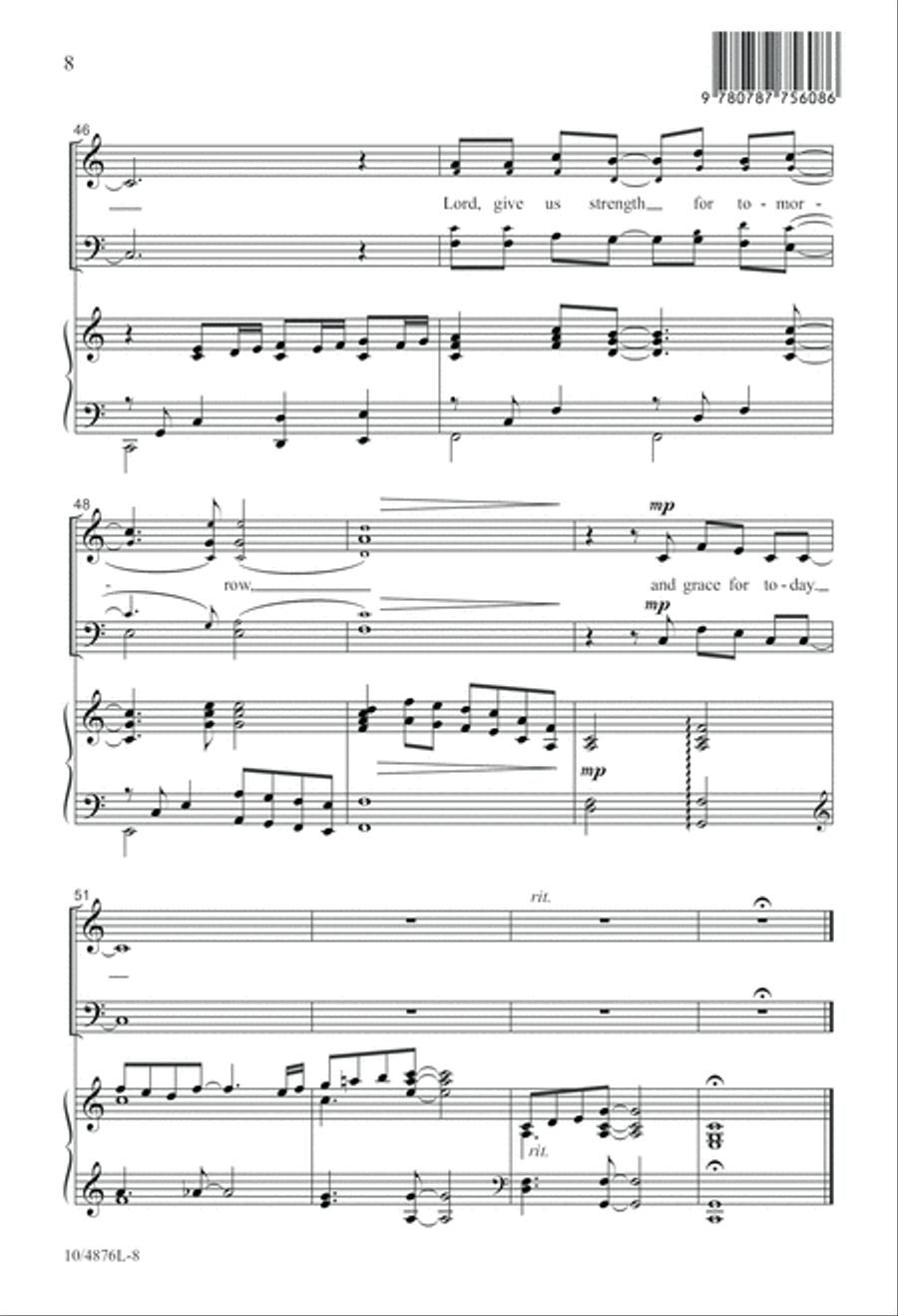 Strength for Tomorrow, Grace for Today 4-Part scores gallery preview page 8
