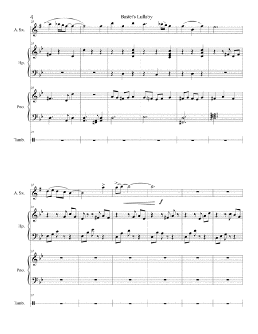 Bastet's Lullaby School and Community scores gallery preview page 5