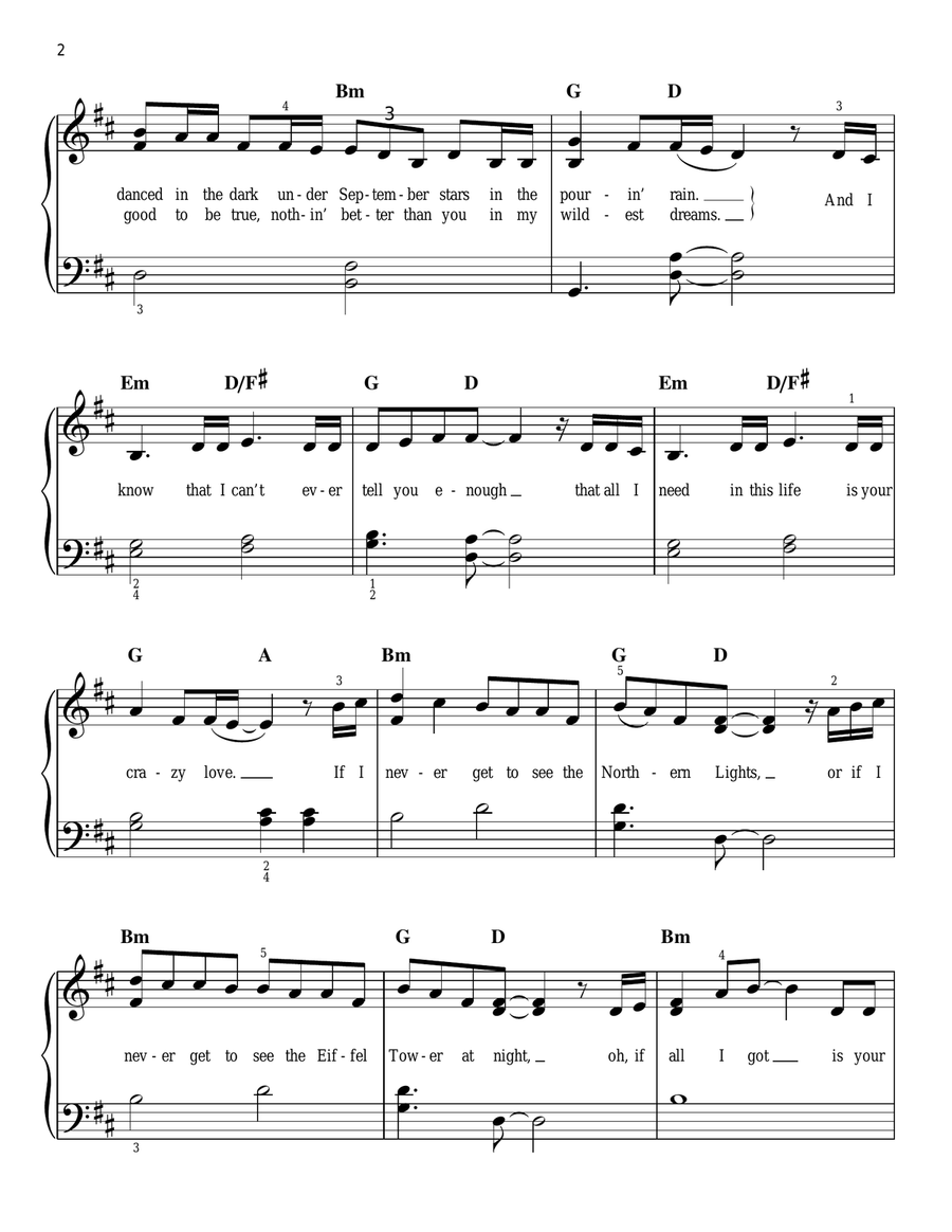 Die A Happy Man Die A Happy Man Easy Piano scores gallery preview page 2