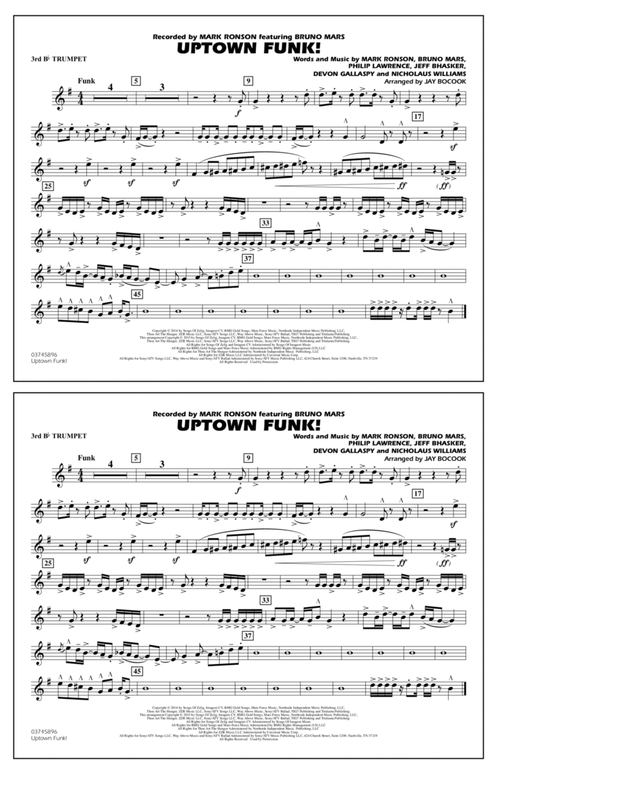 Uptown top funk trumpet