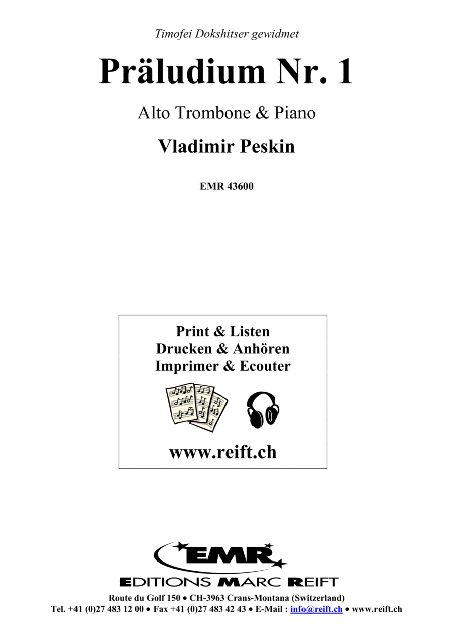 Praludium No. 1 Piano Accompaniment scores gallery preview page 1