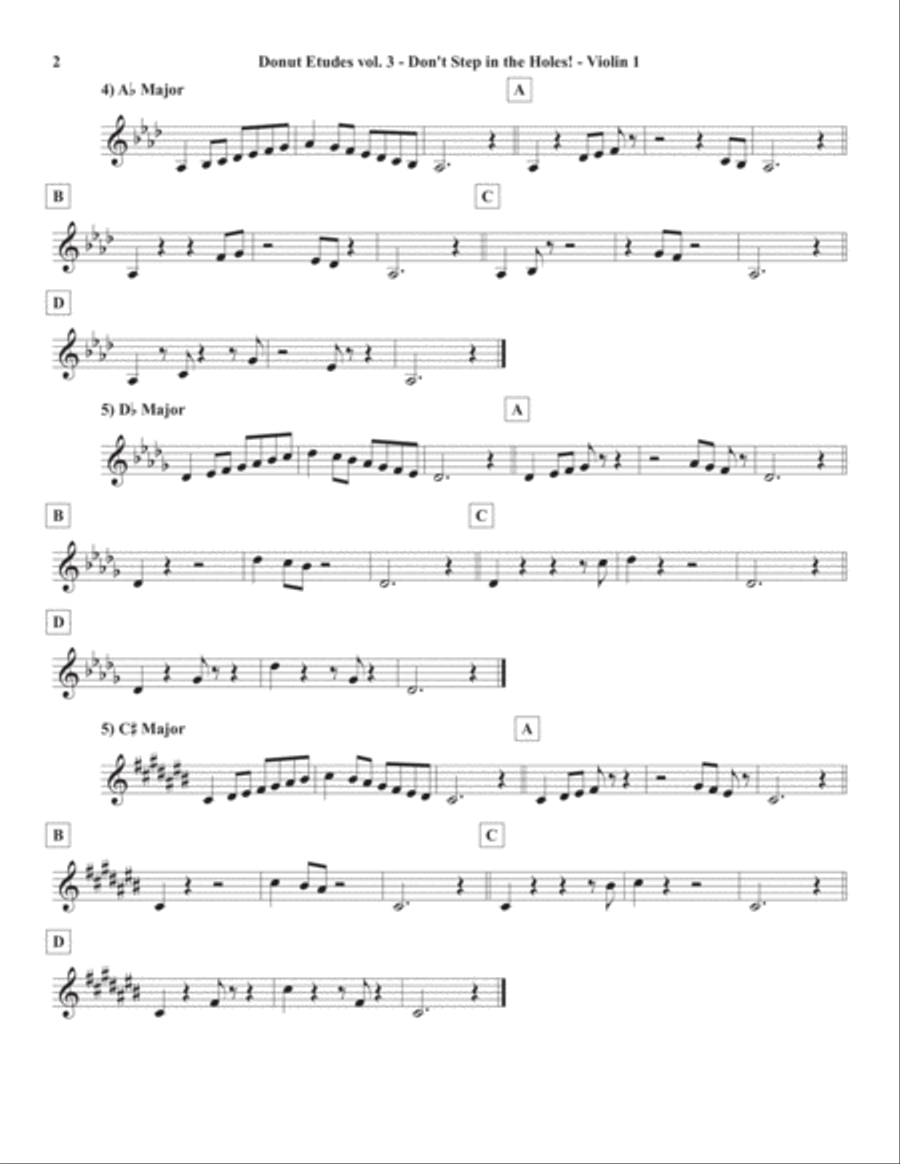 Donut Etudes vol. 3: Don’t Step in the Holes! – String Quartet String Quartet scores gallery preview page 5
