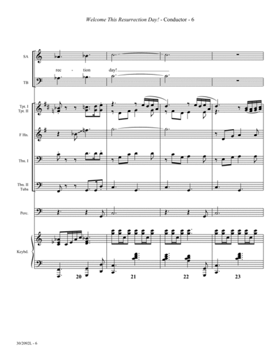 Welcome This Resurrection Day! - Brass and Percussion Score/Parts