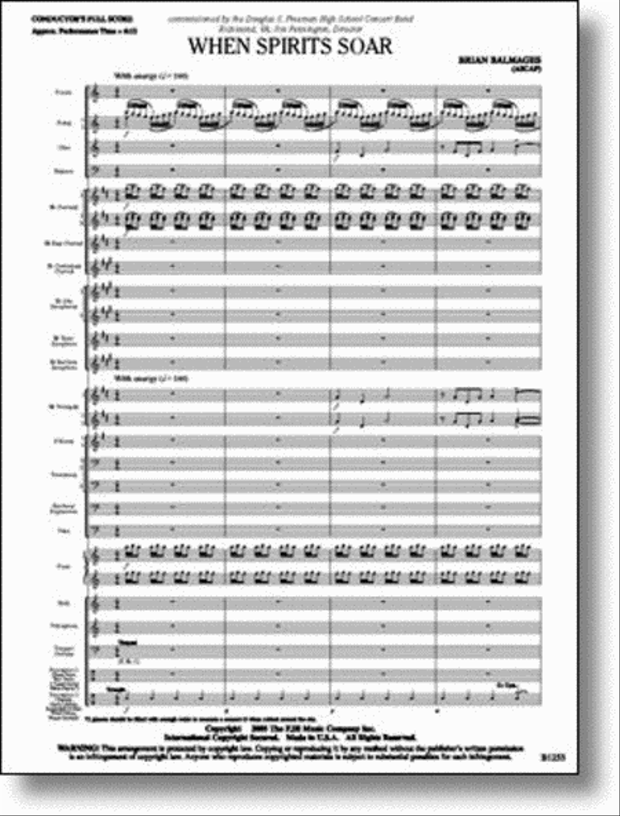 When Spirits Soar Concert Band scores gallery preview page 1