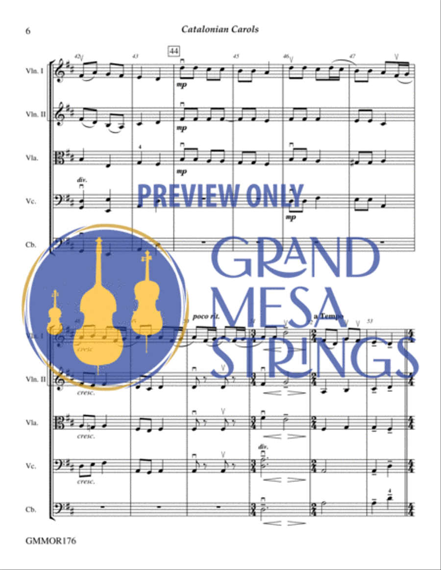 Catalonian Carols String Orchestra scores gallery preview page 7