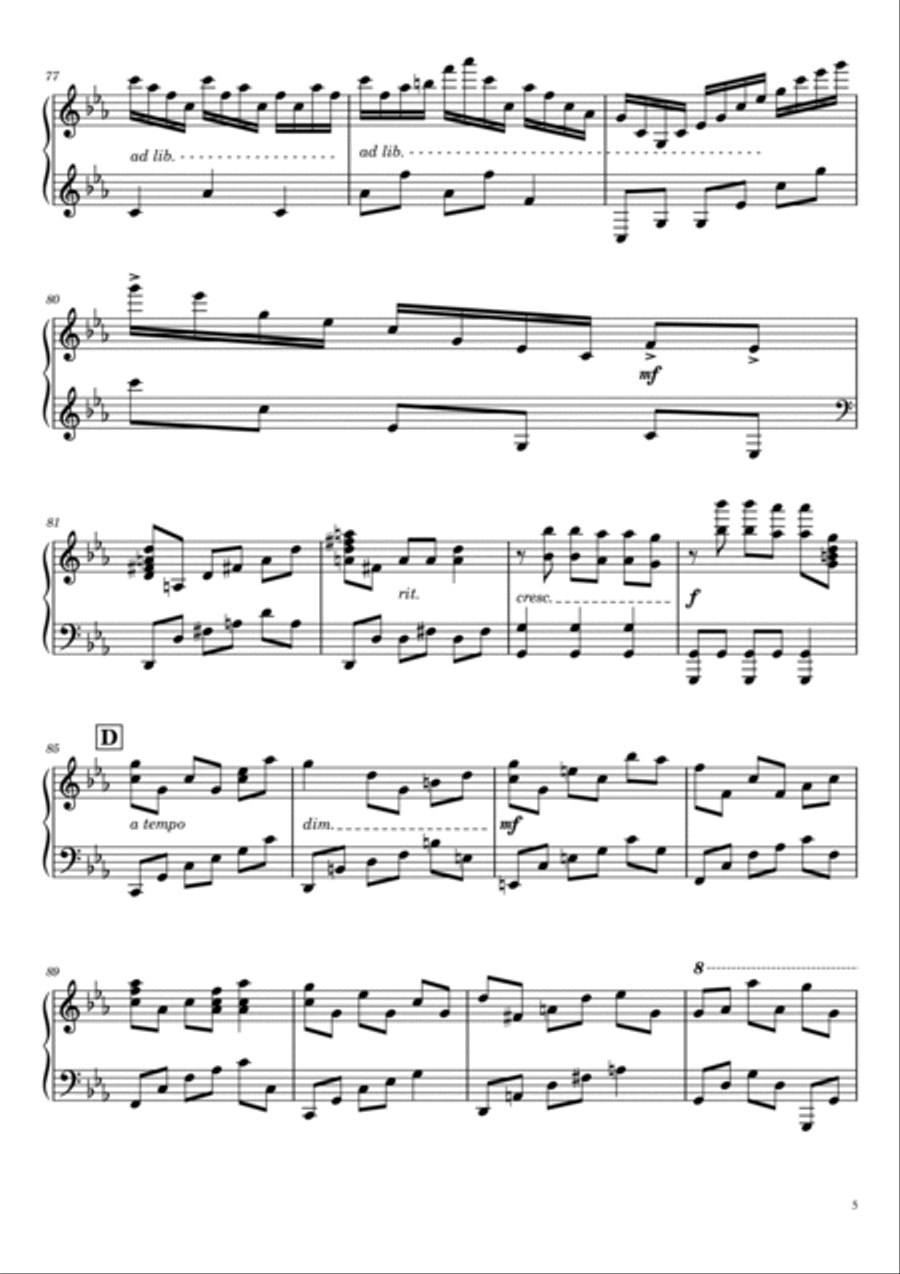 Once Upon A December Piano Solo scores gallery preview page 5