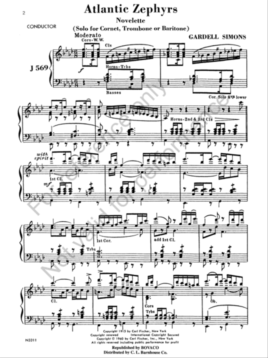 Atlantic Zephyrs Atlantic Zephyrs Concert Band scores gallery preview page 3