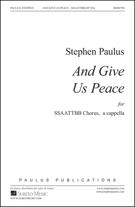 Book cover for And Give Us Peace