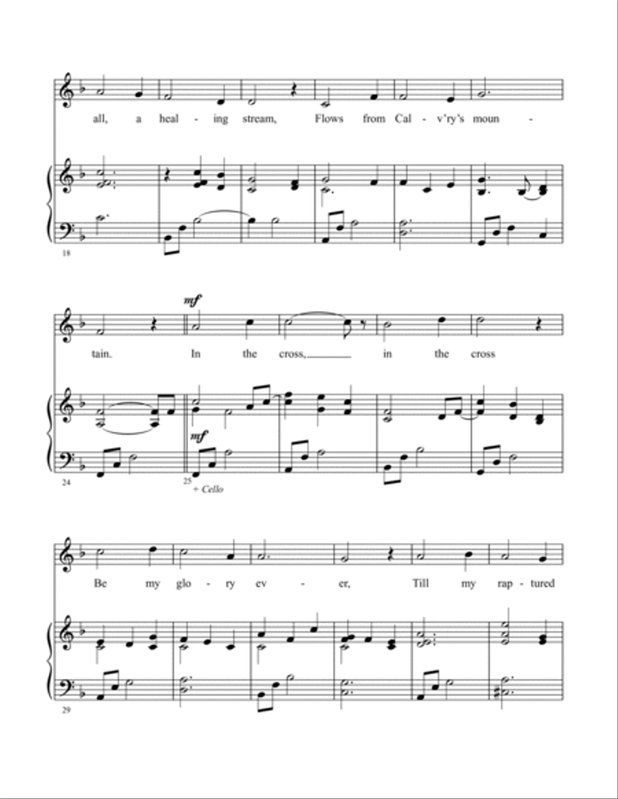 Near the Cross (Vocal/Piano) Small Ensemble scores gallery preview page 2