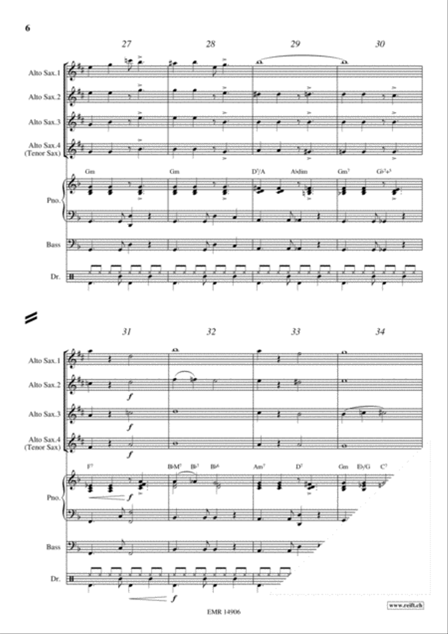 Latino Alto Saxophone scores gallery preview page 6