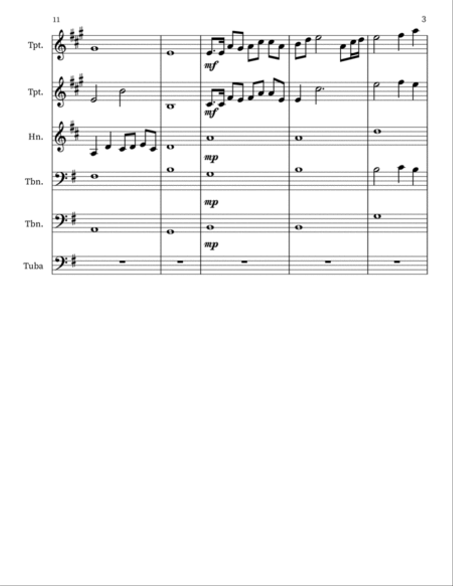 Nearer, My God to Thee Brass Band scores gallery preview page 3
