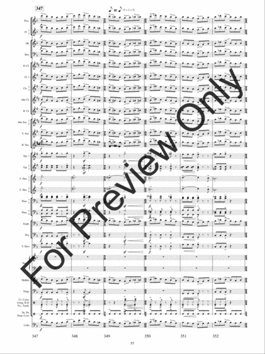 Festival Variations Concert Band scores gallery preview page 60