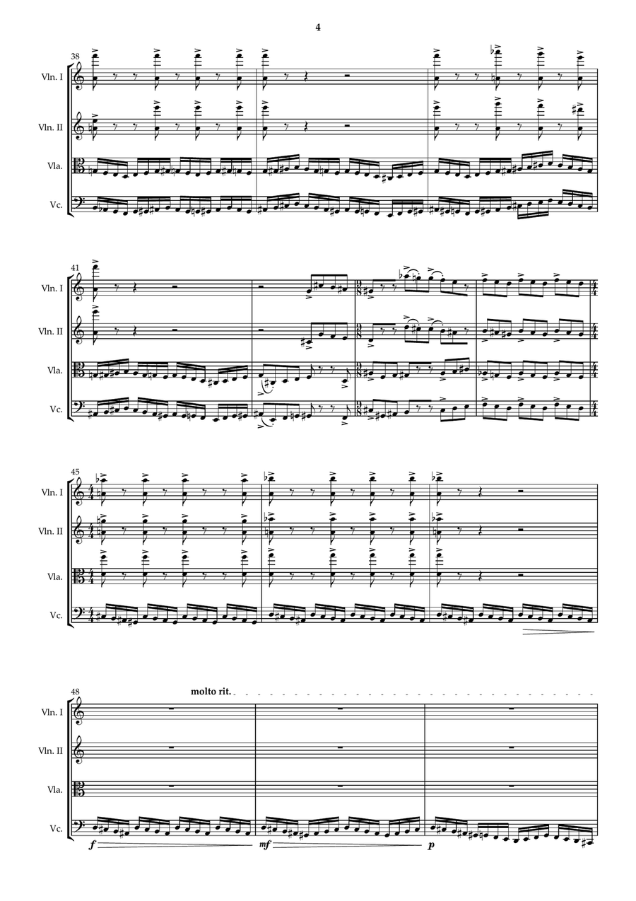 Rüzgar for String Quartet String Quartet scores gallery preview page 5