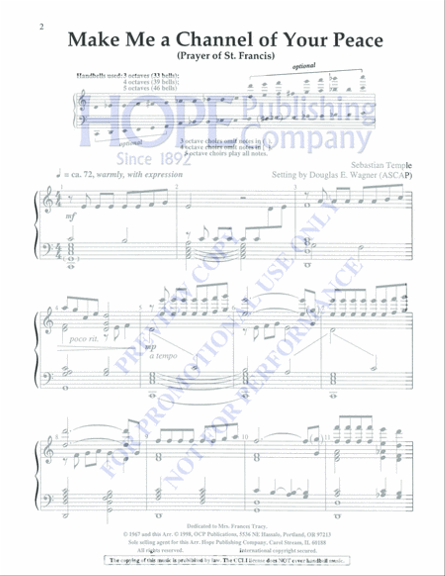 Make Me a Channel of Your Peace 5-Octaves scores gallery preview page 2