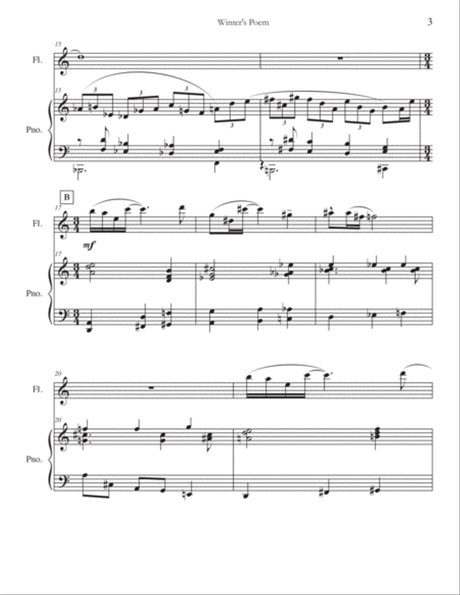 Winter's Poem Flute Solo scores gallery preview page 4