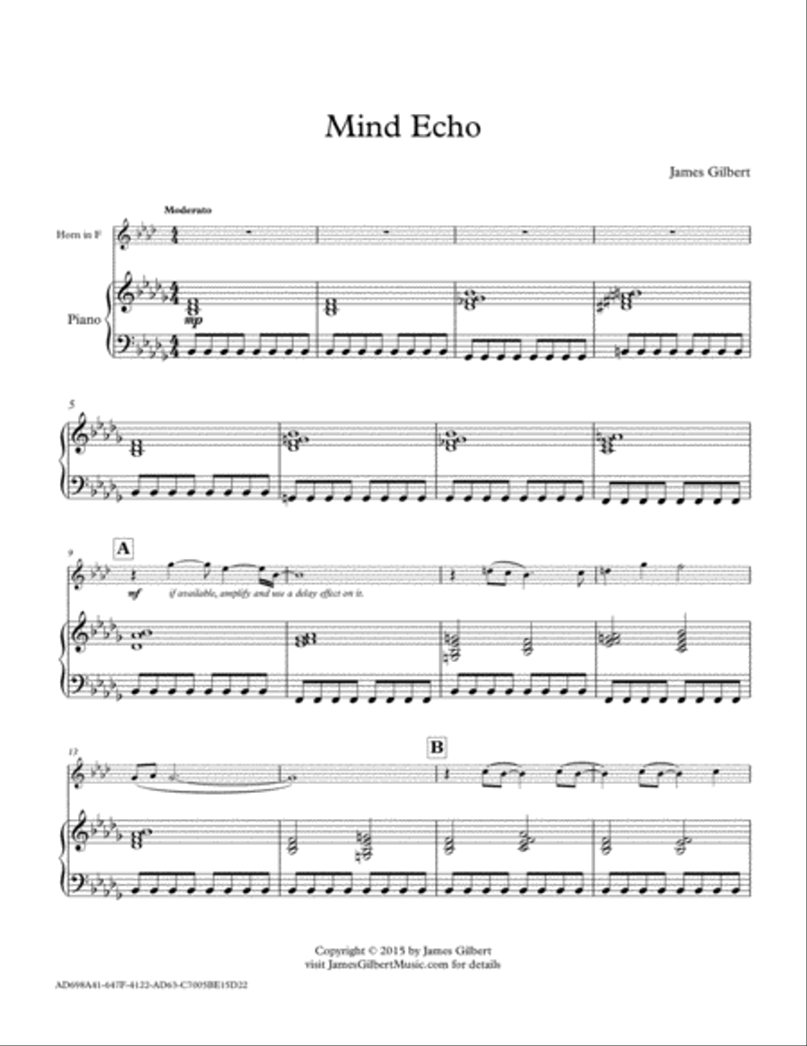 Mind Echo Horn scores gallery preview page 1