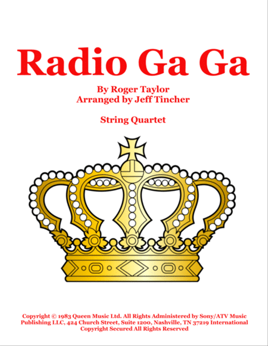 Radio Ga Ga String Quartet scores gallery preview page 1