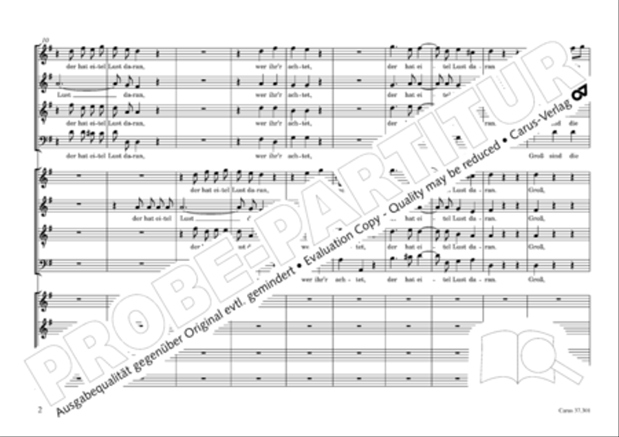 Gross sind die Werke des Herrn 4-Part scores gallery preview page 3